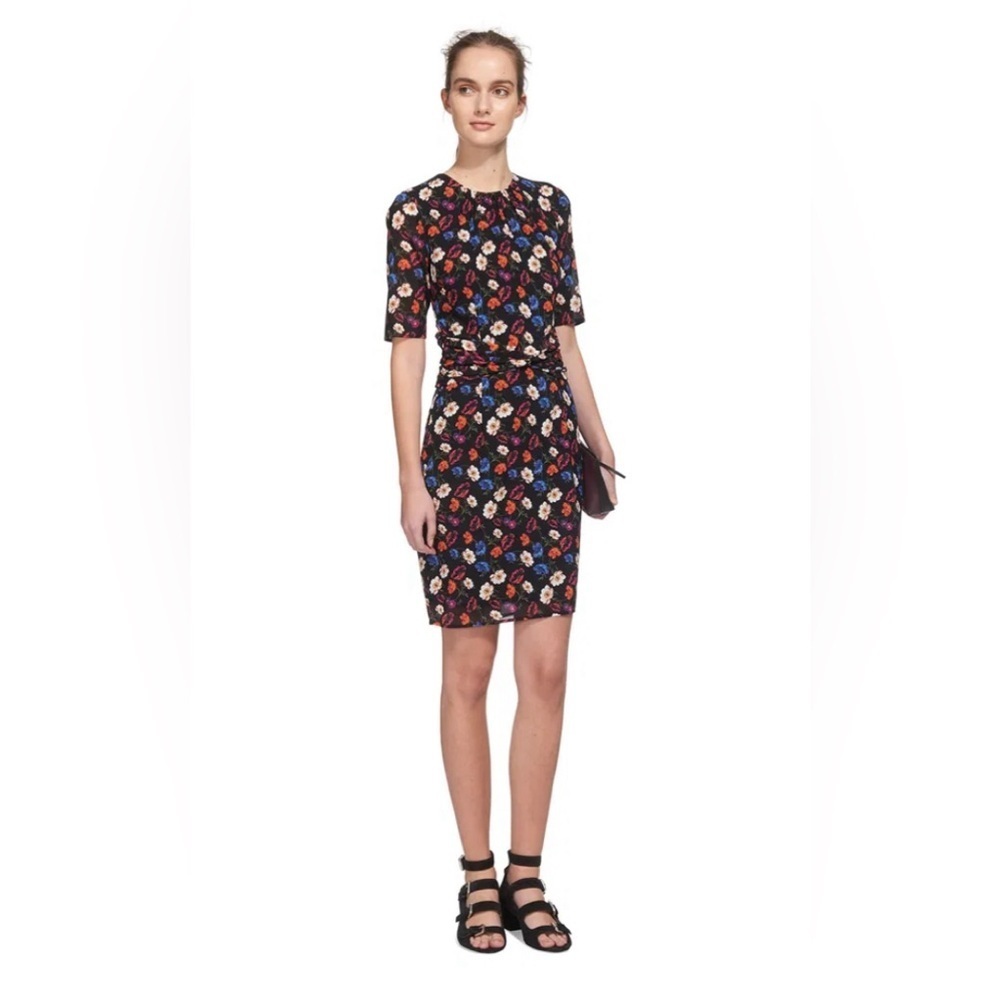 WHISTLES Summer Pansy Bodycon Dress, Size 2